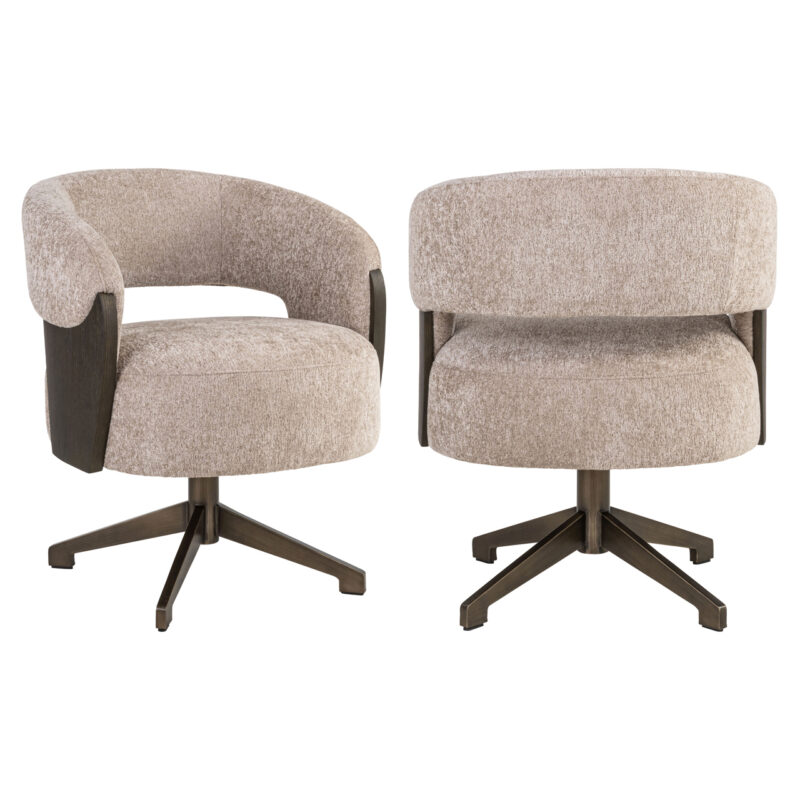 Detail armleuning eetkamerstoel Pollux be easy sand oak