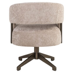 Handgemaakt eetkamerstoel Pollux be easy sand oak, brass antique