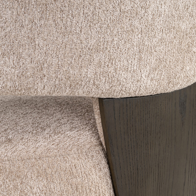 Eetkamerstoel Pollux be easy sand oak van voor, brass antique