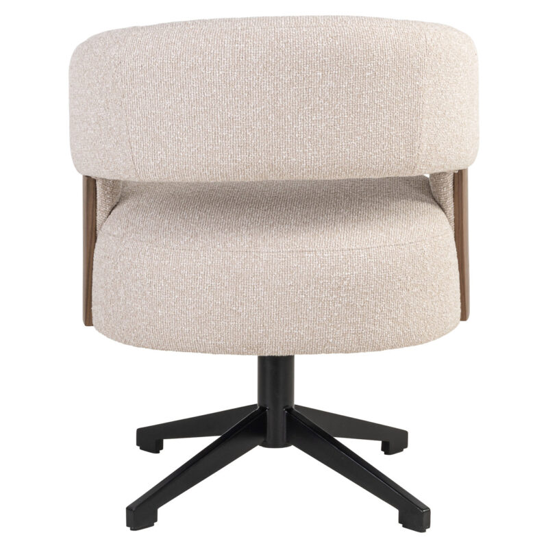 Eetkamerstoel Pollux lodge desert walnut vanaf onder, bruin