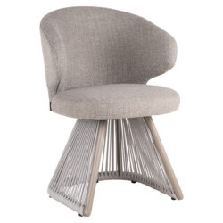 Textuur van de UV-bestendige outdoorstof op de Outdoor eetkamerstoel Nuba