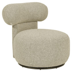 Textuur van de leer van de lounge stoel Kaya cayenne brown swivel