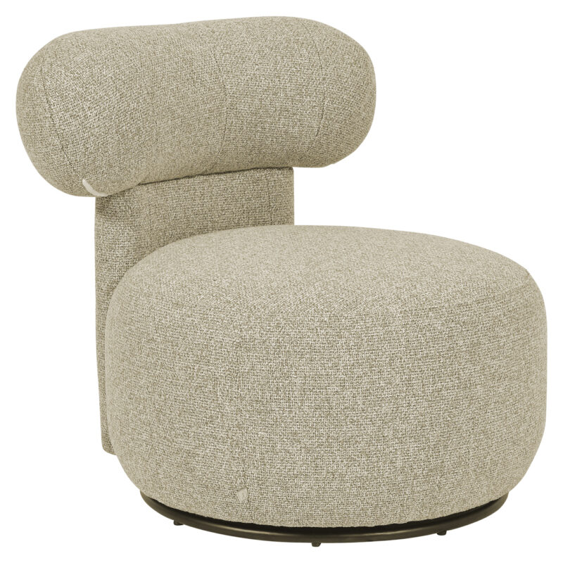 Textuur van de leer van de lounge stoel Kaya cayenne brown swivel