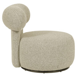 Perspectief van de lounge stoel Kaya cayenne brown swivel vanaf boven