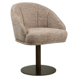 Textuur van eetkamerstoel Beverly mocca linear swivel