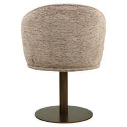 Eetkamerstoel Beverly mocca linear swivel vanaf onder, handgemaakt en zelf te monteren