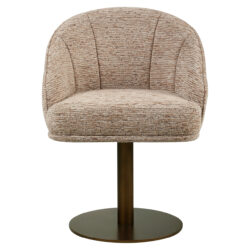 Eetkamerstoel Beverly mocca linear swivel in interieur, stijlvolle uitstraling