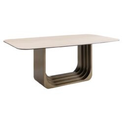 Detail beige eettafel Maxfield handgemaakt