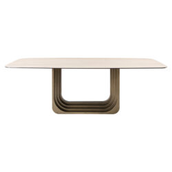 Eettafel Maxfield beige 200 in interieur, stijlvol ontwerp, beige kleur