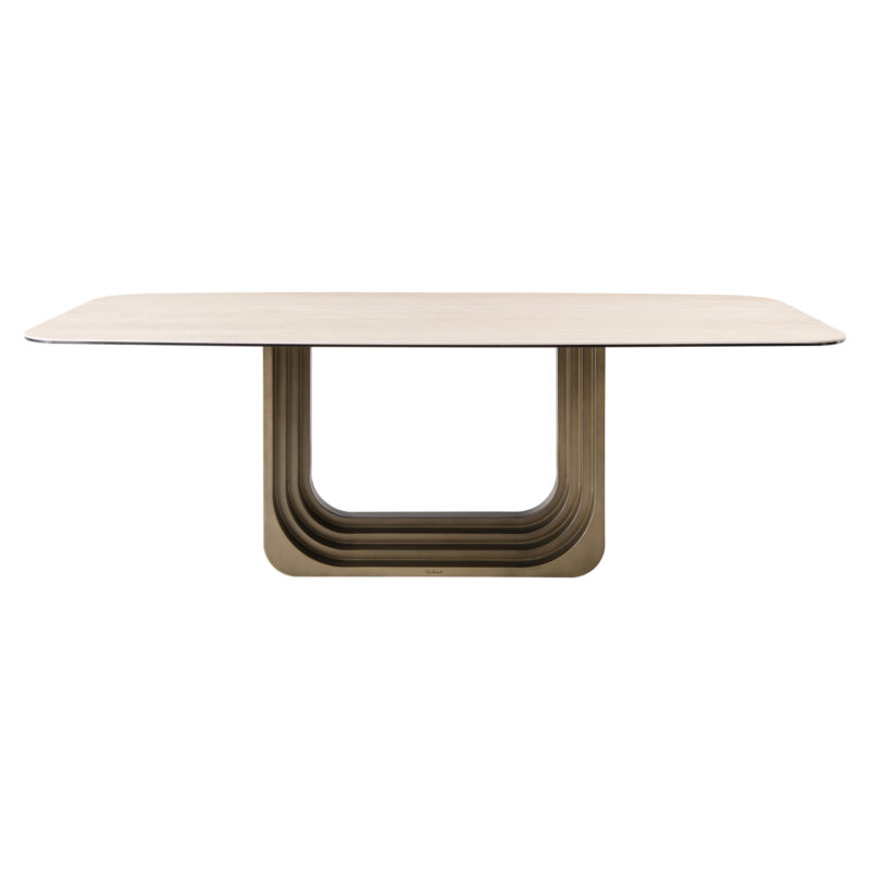 Eettafel Maxfield beige 200 in interieur, stijlvol ontwerp, beige kleur