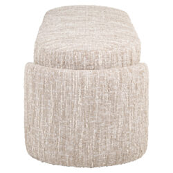 Bank Cupid in een slaapkamer met beige angora en opbergruimte