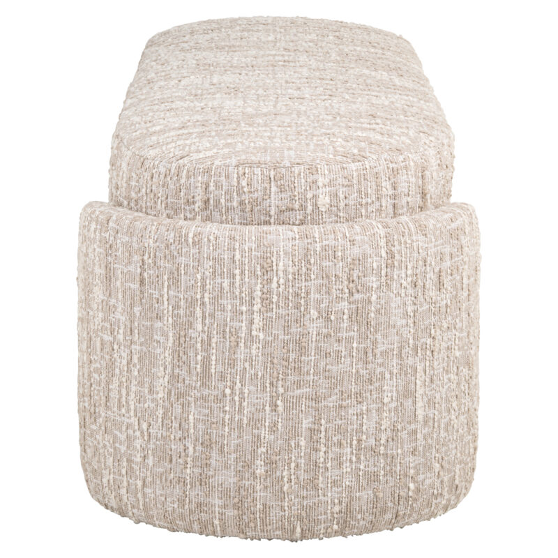 Bank Cupid in een slaapkamer met beige angora en opbergruimte