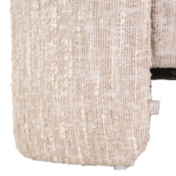 Detail van de opbergruimte op de Bank Cupid in beige angora