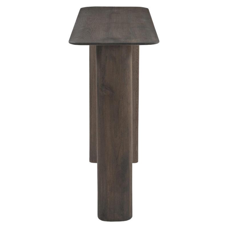 Console Castello Smoked charchoal wandtafel van bovenaf, handgemaakt, zelf te monteren