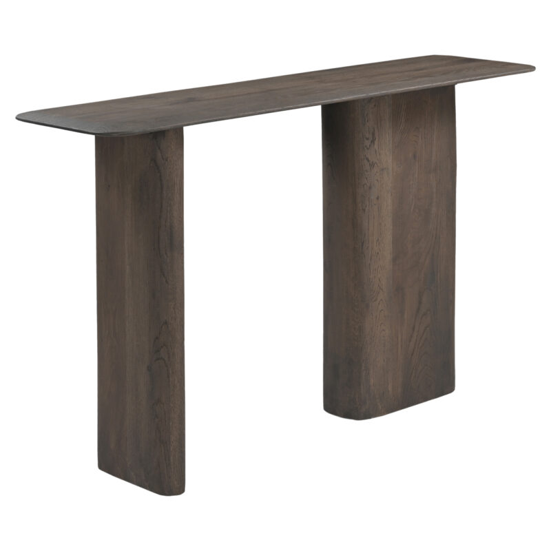 Textuur van de Console Castello Smoked charchoal wandtafel, handgemaakt