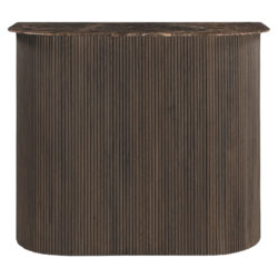 Bar in Smoked Charcoal in een lounge setting met warme verlichting