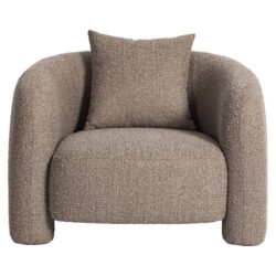Lounge stoel Tuscany mocca chunky in een interieur, comfortabel zitten