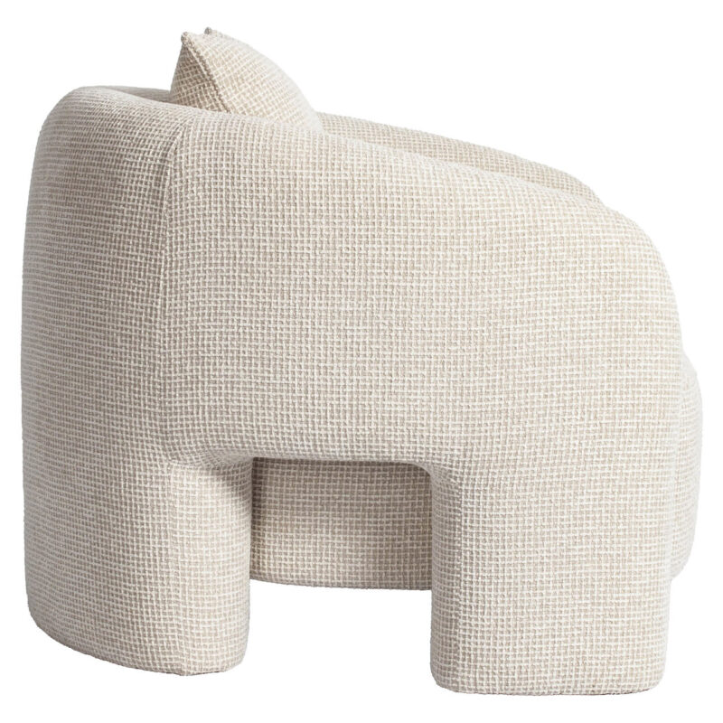 Afneembare kussens lounge stoel Tuscany beige blockweave