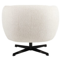 Perspectief lounge stoel Estelle beige blockweave swivel