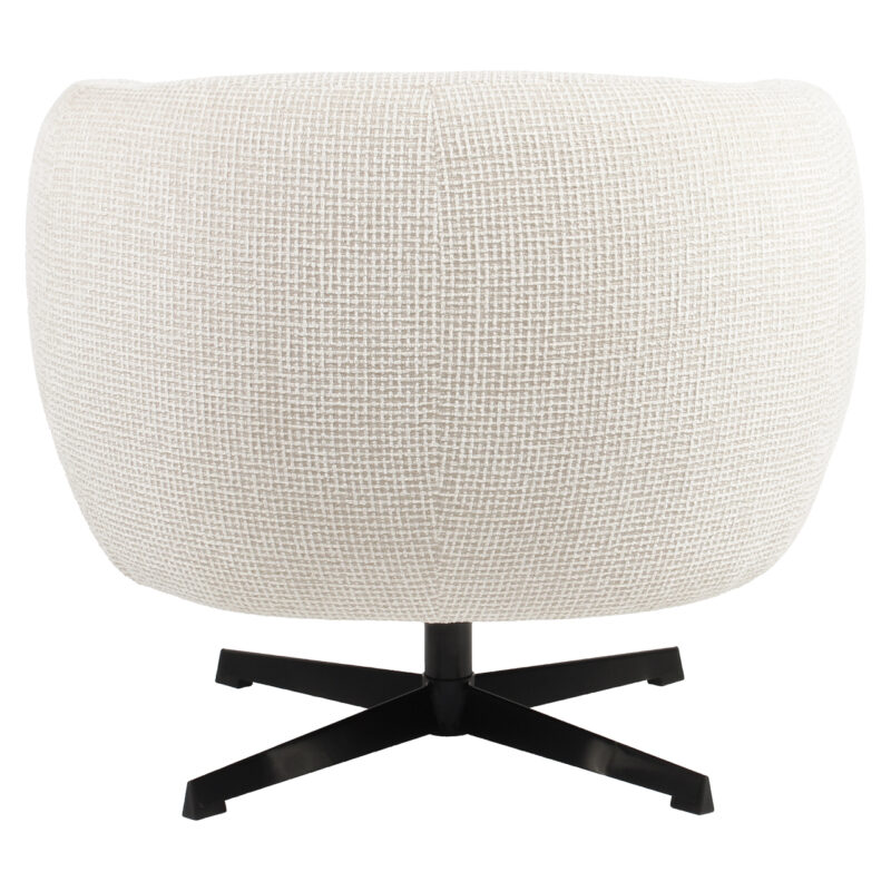 Perspectief lounge stoel Estelle beige blockweave swivel