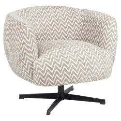 Textuur sand chevron materiaal lounge stoel Estelle