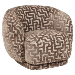 Textuur van lounge stoel Negreslo brown labyrinth, handgemaakt
