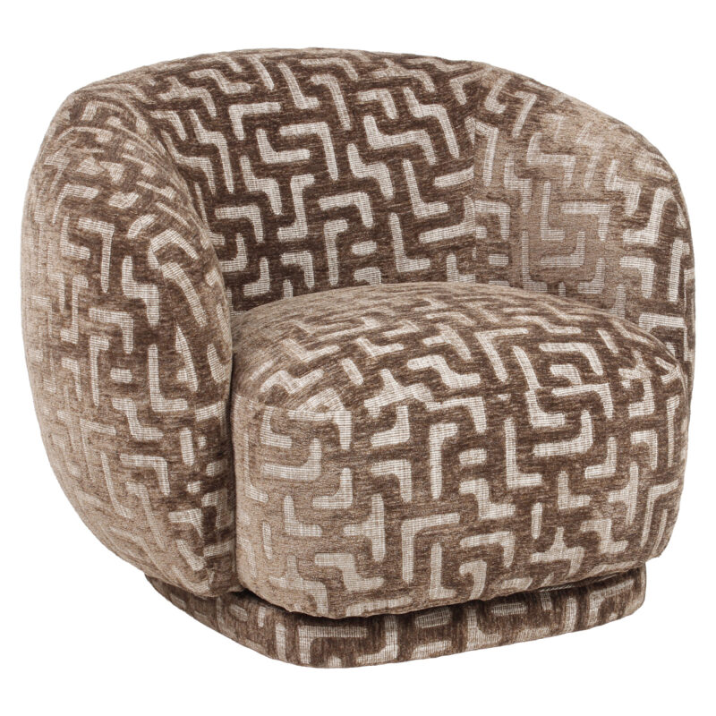 Textuur van lounge stoel Negreslo brown labyrinth, handgemaakt