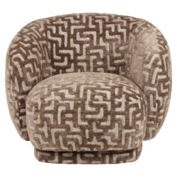 Lounge stoel Negreslo brown labyrinth in interieur, comfortabel zitten