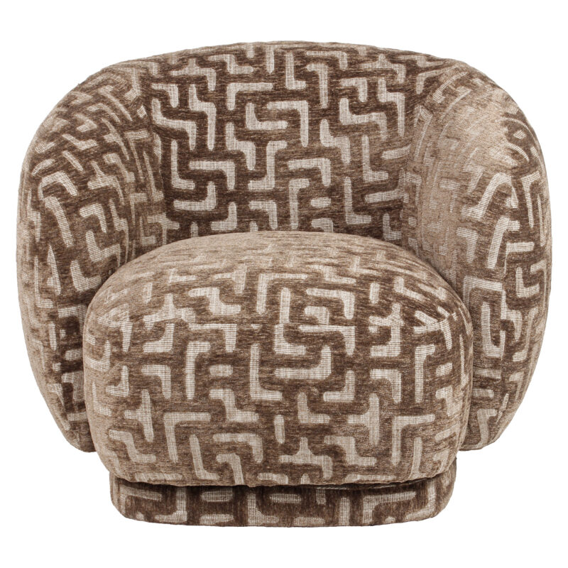 Lounge stoel Negreslo brown labyrinth in interieur, comfortabel zitten