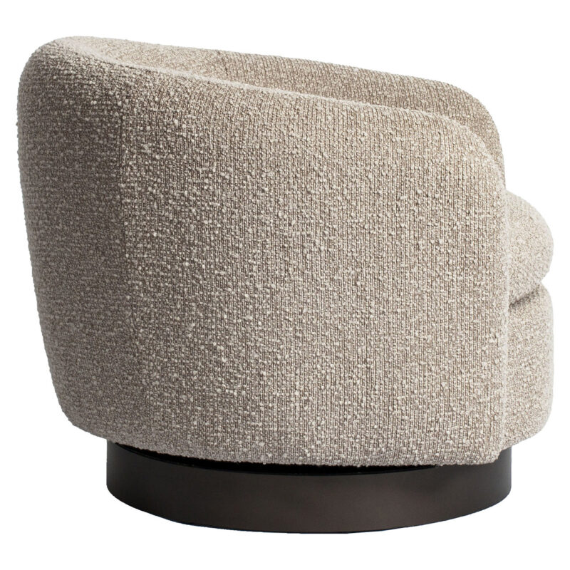 Draaibaar armleuning lounge stoel Colmar natural chunky