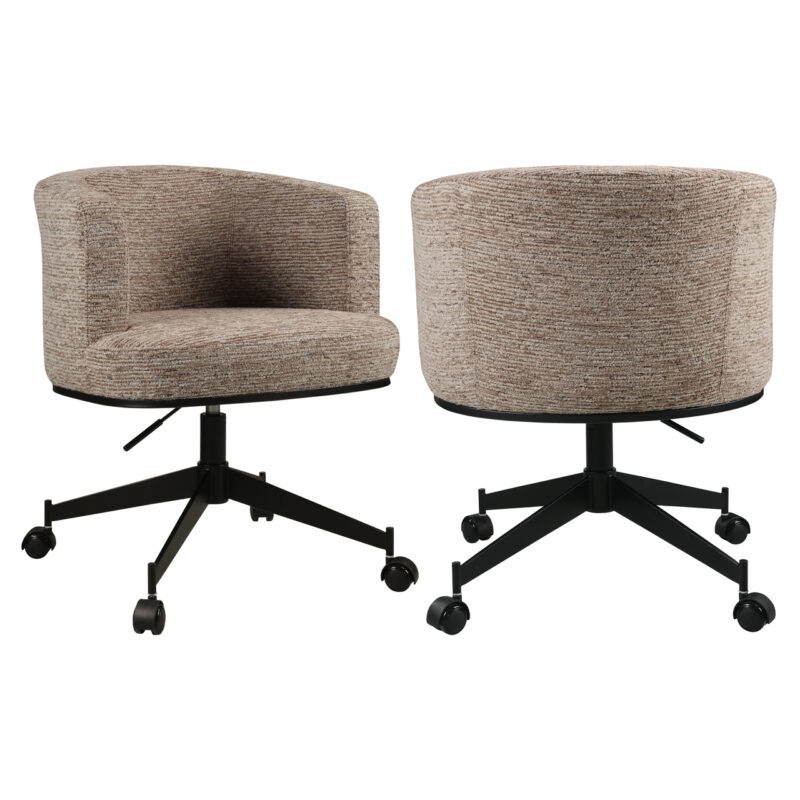 Mocca linear bekleding eetkamerstoel Rochenne