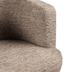 Eetkamerstoel Rochenne mocca linear swivel on wheels