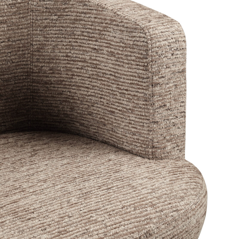 Eetkamerstoel Rochenne mocca linear swivel on wheels