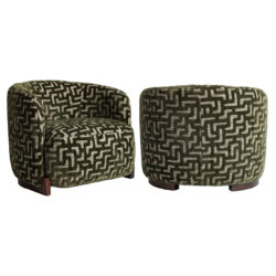 Detail armleuning lounge stoel Hannah moss labyrinth fire retardant