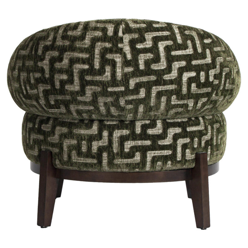 Lounge stoel Montana moss labyrinth vanaf zijde, labyrinthpatroon