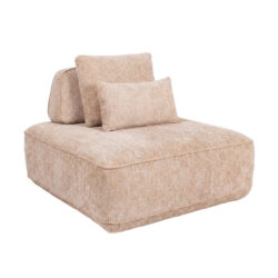 Bank Tudor natural boldweave 1-seater movable backrest