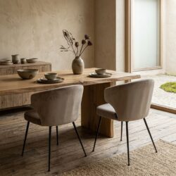 Eetkamerstoel Xandra khaki velvet