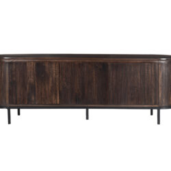 Detail van de Noor Walnut 170cm kast in bruin mangohout