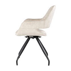 Capp eetkamerstoel beige velvet in eetkamerinterieur