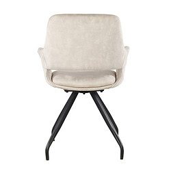 Capp eetkamerstoel beige velvet van bovenaf