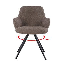 Textuur van de boucle stof van de Doreen eetkamerstoel