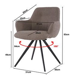 Gecoat staal van de Doreen eetkamerstoel