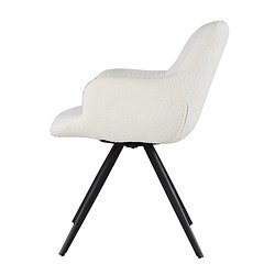 Doreen eetkamerstoel in interieur, wit, stof en gecoat staal