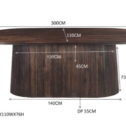 Salvator Walnut 300cm