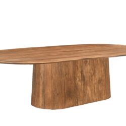 Detail van de ovaal vorm van de Salvator eettafel