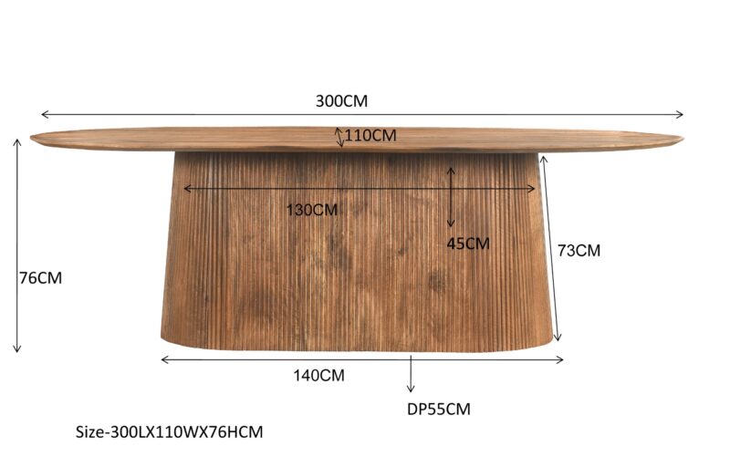 Salvator eettafel met een elegant design en tijdloos uiterlijk
