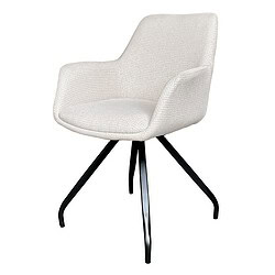 Duke eetkamerstoel textuur, geweven stof en gecoat staal