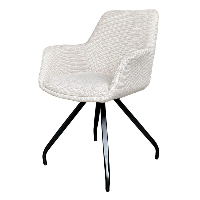 Duke eetkamerstoel textuur, geweven stof en gecoat staal