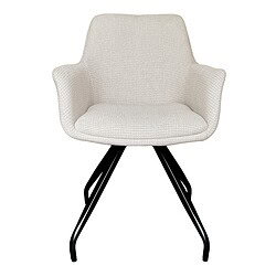 Duke eetkamerstoel detail, gecoat staal en stof