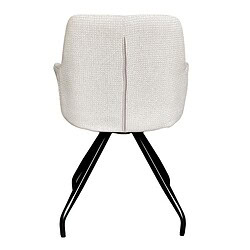 Duke eetkamerstoel in interieur, beige stof en gecoat staal